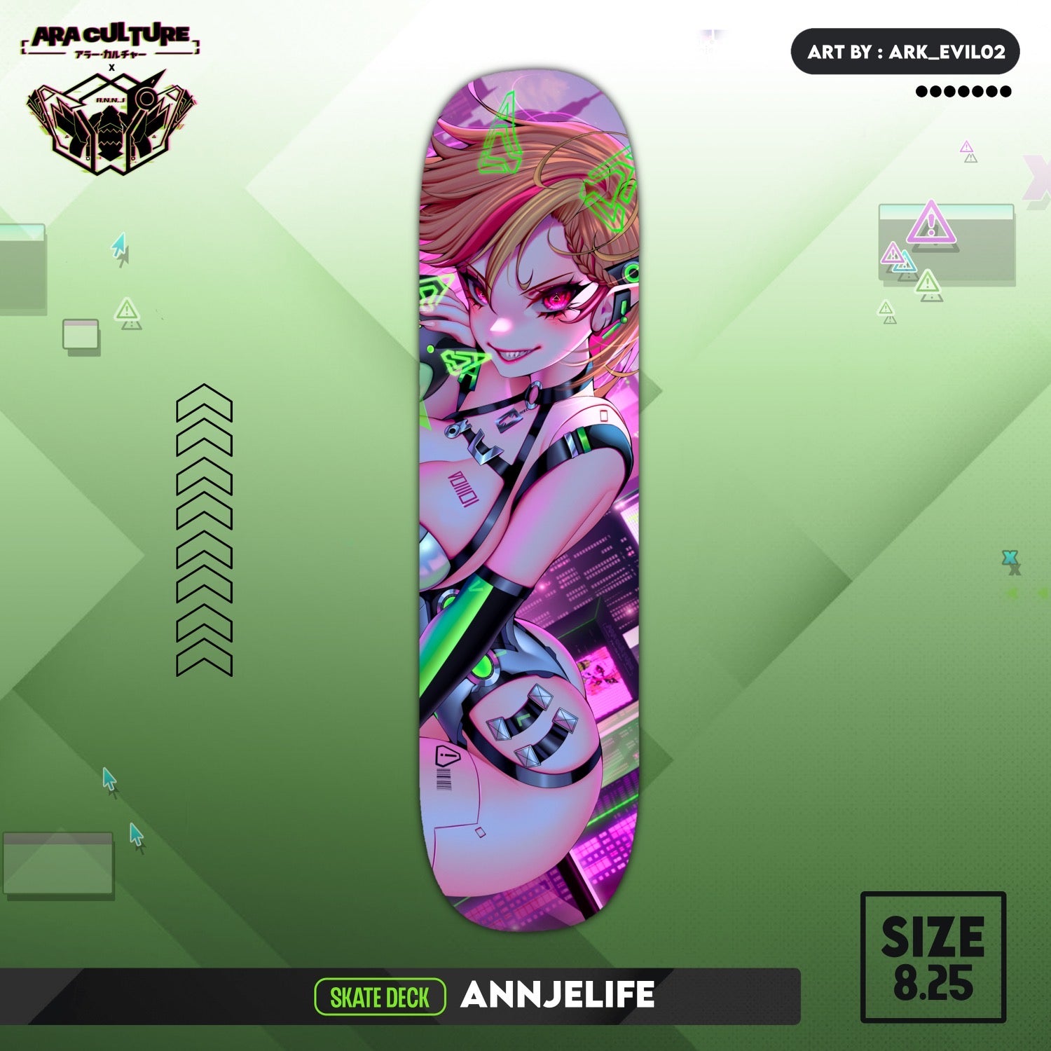 A.N.N.J System ArkEvil Skate Deck (PRE ORDER) AraCulture